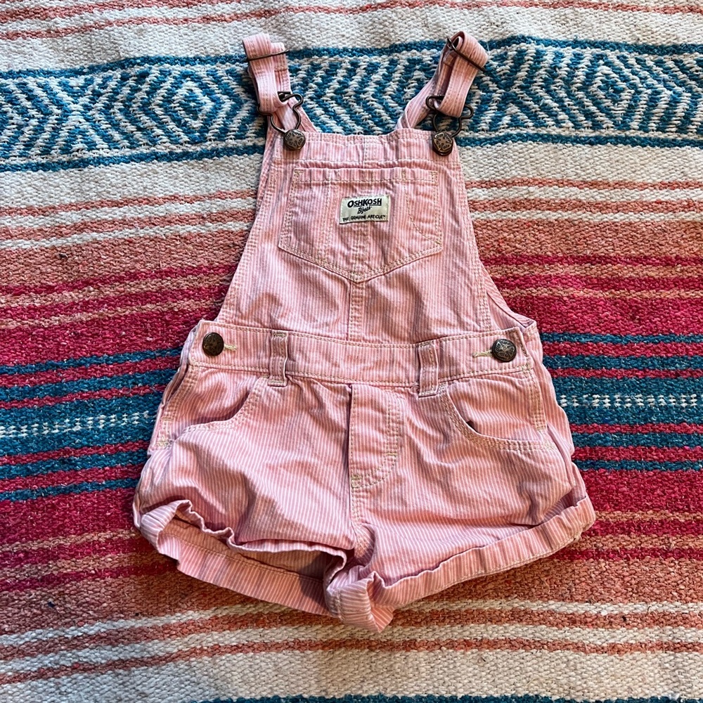 Oshkosh Pink Striped Shortalls